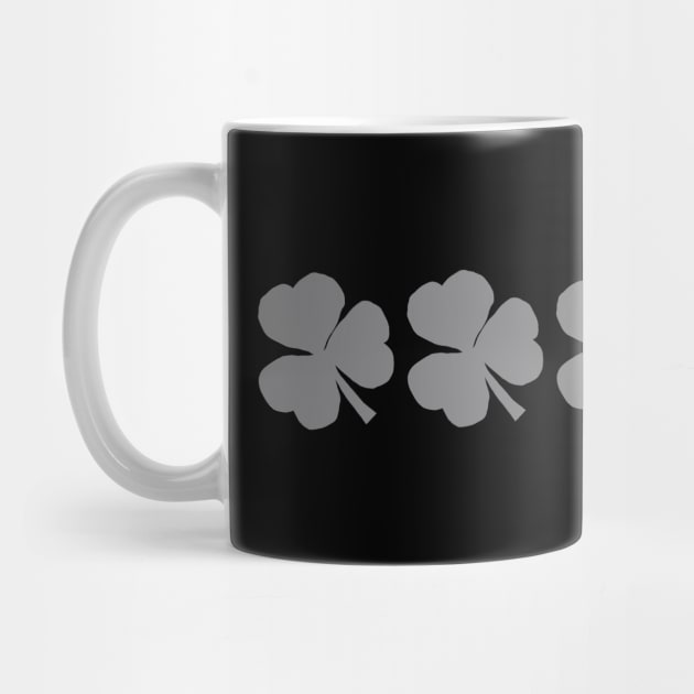 Five Silver Grey Shamrocks for St Patricks Day by ellenhenryart